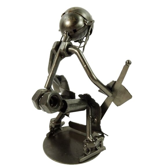 Hockey Goalie Scrap Metal Art Sculpture - Picture 7 of 9